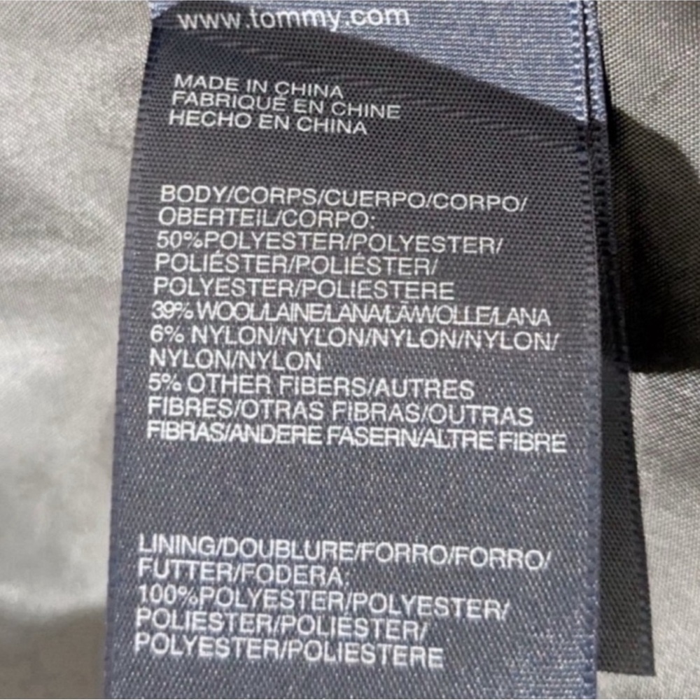 Tommy Hilfiger Black Wool Peacoat Large - Picture 6 of 9